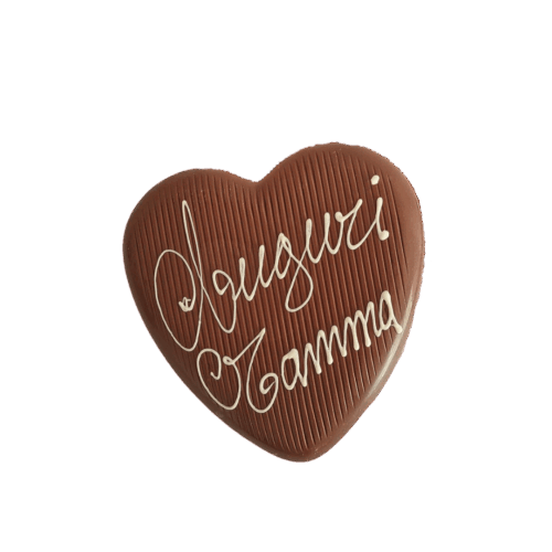 Cuore di cioccolato Artigianale da 300gr Semplice in Scatola