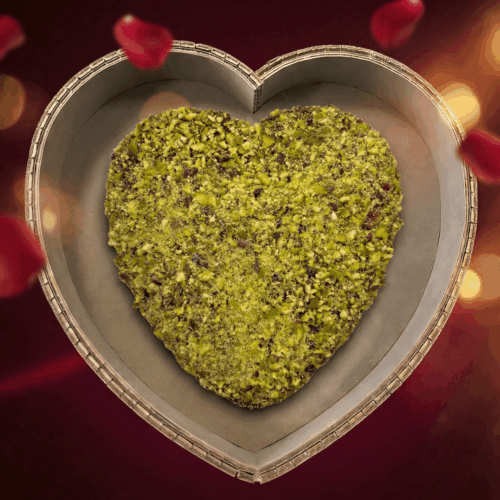 Cuore di Cioccolato Artigianale 500g con Pistacchio